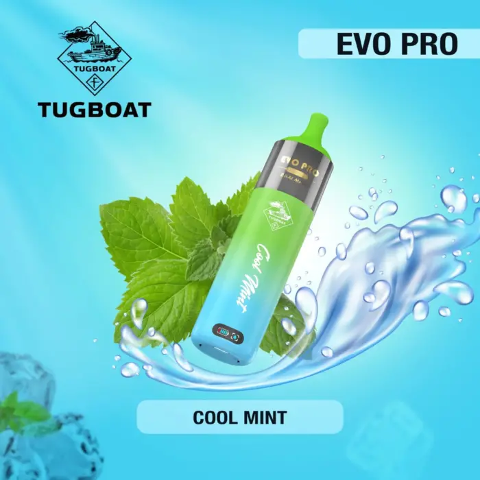 tugboat evo pro 15000 puffs disposable vape cool mint