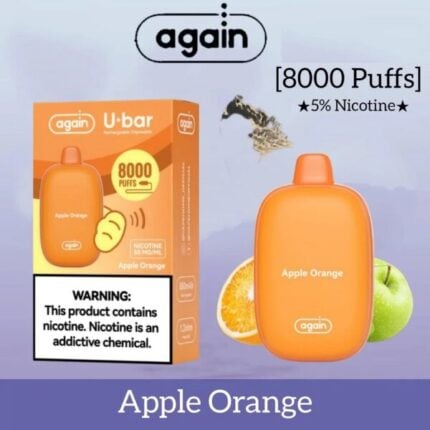 AGAIN U BAR 8000 Puffs Vape Apple Orange