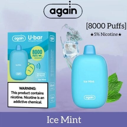 AGAIN U BAR 8000 Puffs Vape Ice Mint