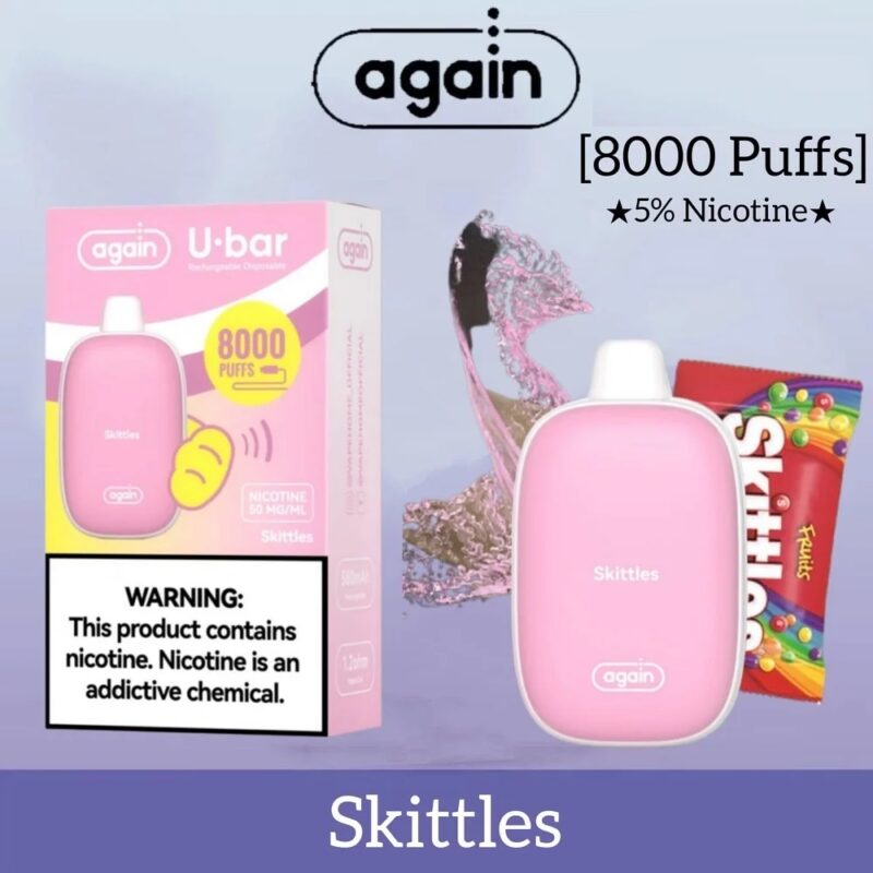 again u bar 8000 puffs vape skittles