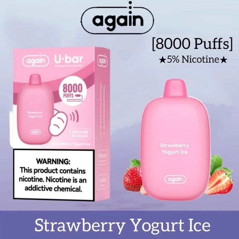 AGAIN U BAR 8000 Puffs Vape Strawberry Yogurt Ice