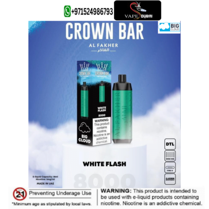 Al Fakher White Flash Crown Bar 8000 Puffs