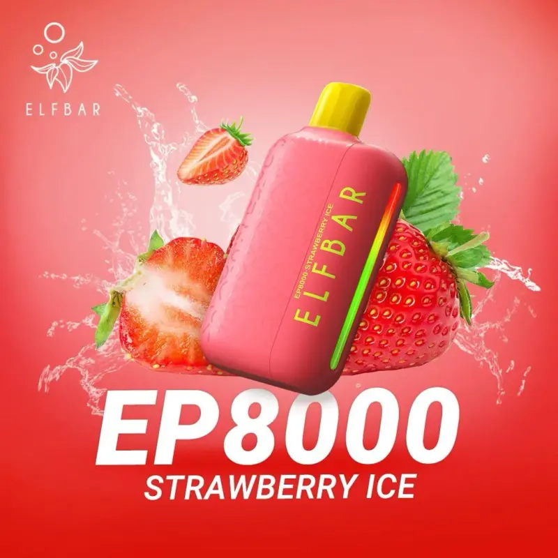 elf bar ep8000 puffs vape strawberry ice