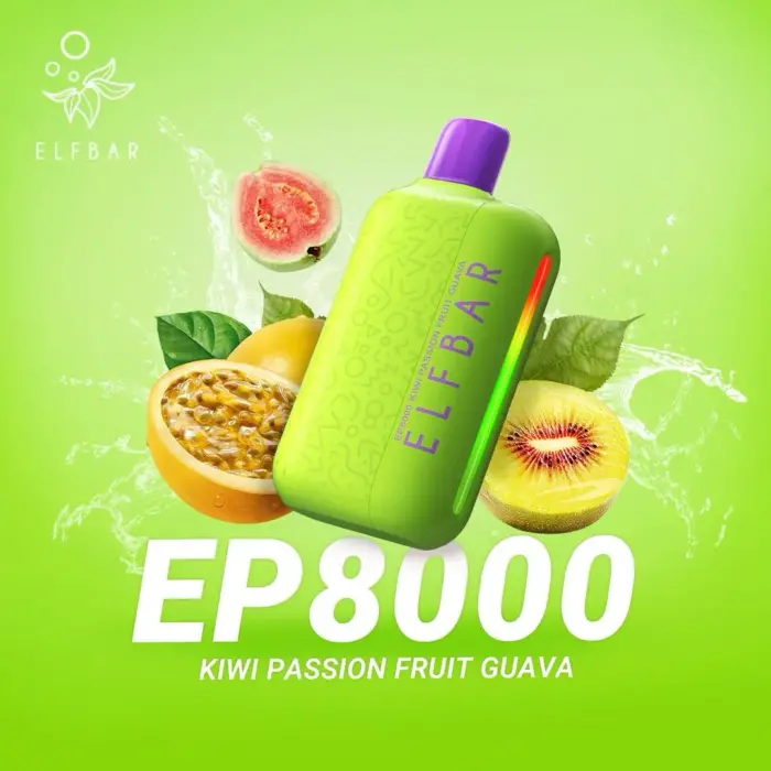 elf bar ep 8000 puffs vape kiwi passionfruit guava