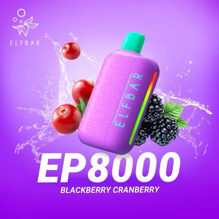 elf bar ep8000 puffs vape blackberry cranberry