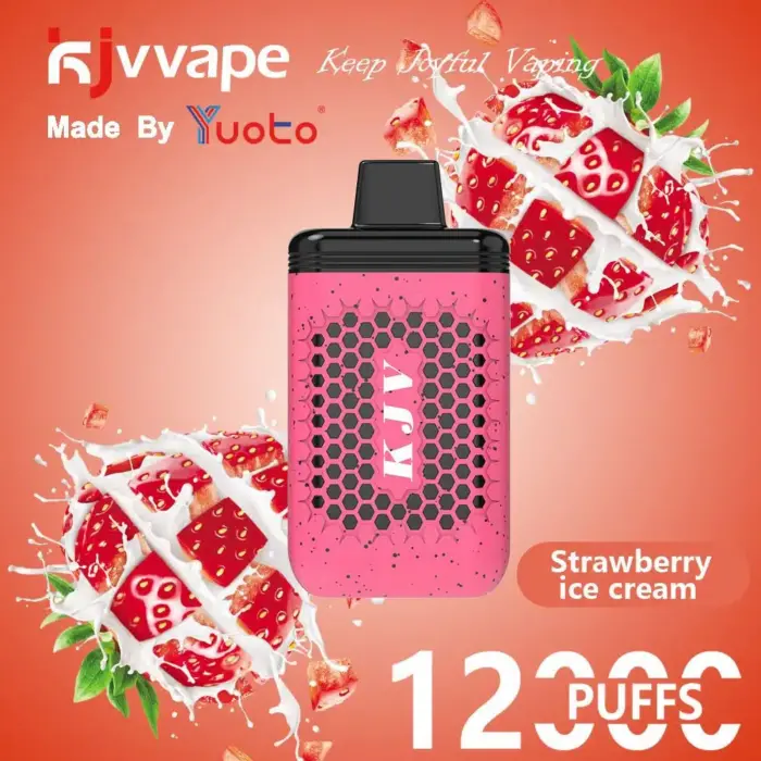 yuoto kjv 12000 puffs disposable vape strawberry ice cream