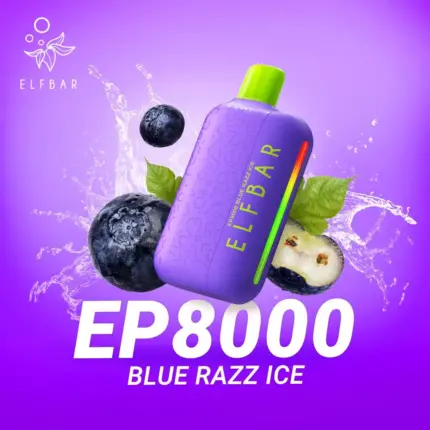 ELF Bar EP8000 Puffs Vape Blue Razz Ice