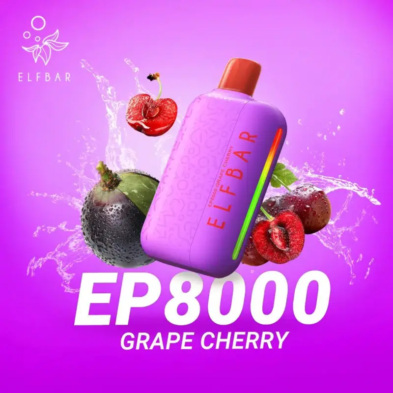 elf bar ep8000 puffs vape grape cherry