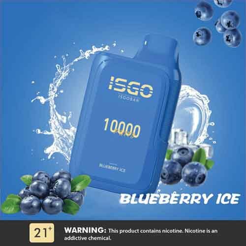 isgo bar 10000 puffs disposable vape blueberry ice