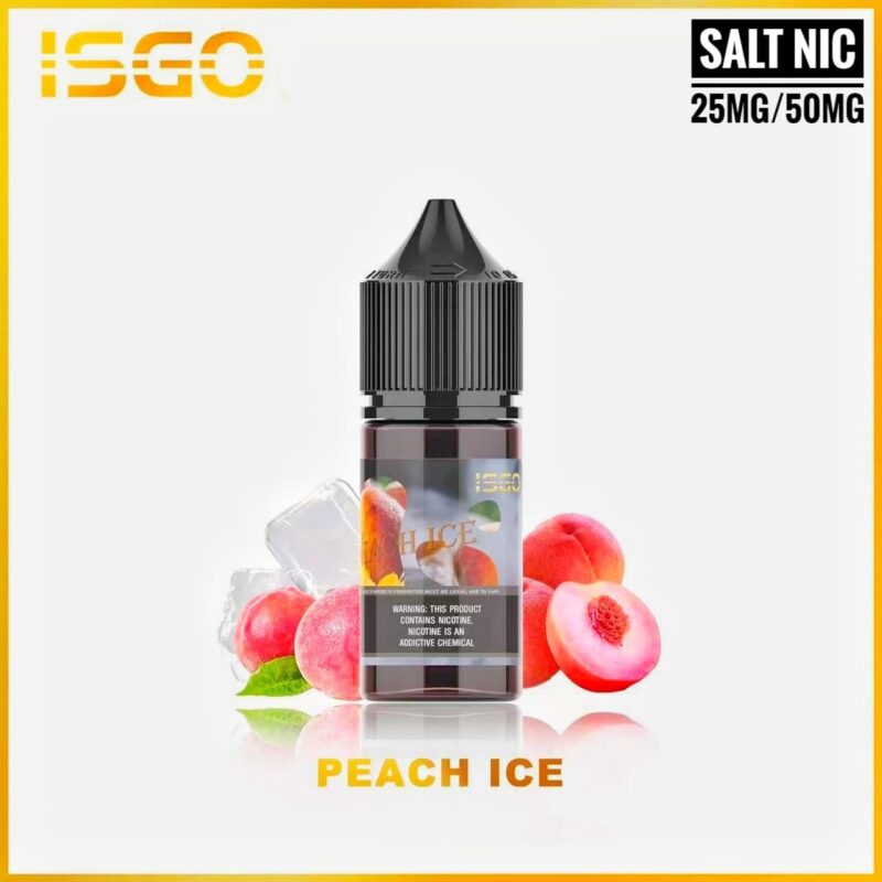 isgo liquid 30ml 25/50mg peach ice