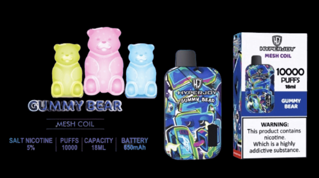 hyperjoy 10000 puffs gummy bear