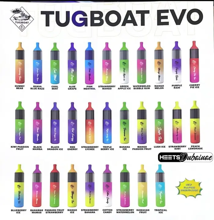 tugboat vape 4500 puffs disposable in uae(tugboat evo)