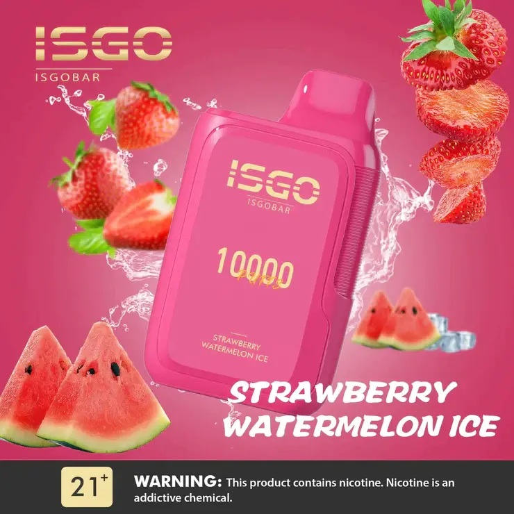 isgo bar 10000 puffs vape strawberry watermelon