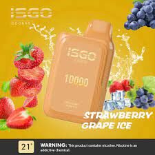 isgo bar 10000 puffs vape strawberry grape ice