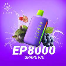 elf bar ep8000 puffs disposable vape grape ice