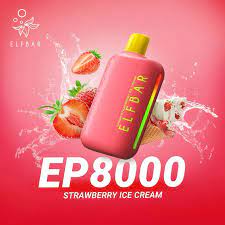 ELF Bar EP8000 Puffs Vape Strawberry Ice Cream