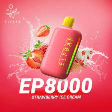 elf bar ep8000 puffs vape strawberry ice cream