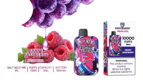 hyperjoy 10000 puffs grape raspberry