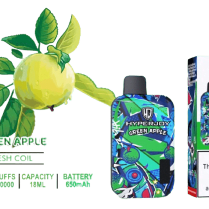 Hyperjoy 10000 Puffs Green Apple