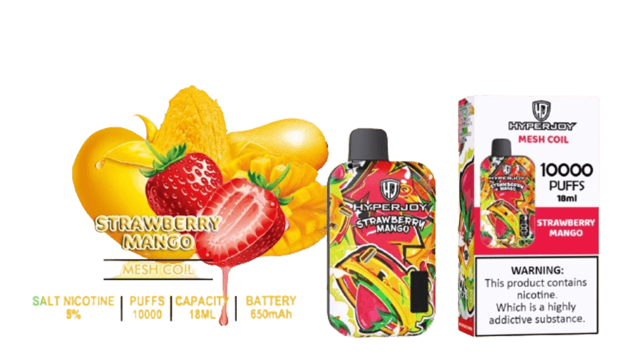 hyperjoy 10000 puffs strawberry mango