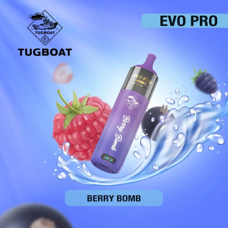 tugboat evo pro 15000 puffs vape berry bomb