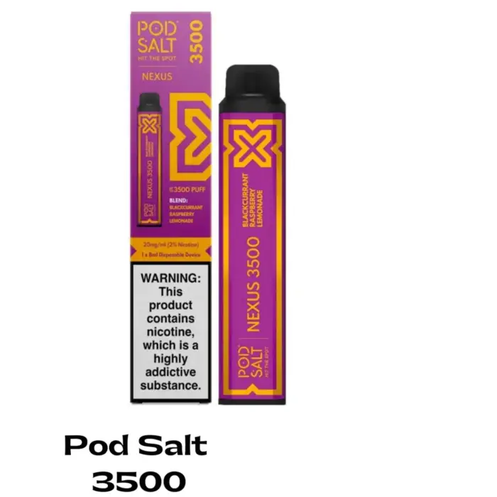 pod salt nexus 3500 puffs vape blackcurrant raspberry lemonade