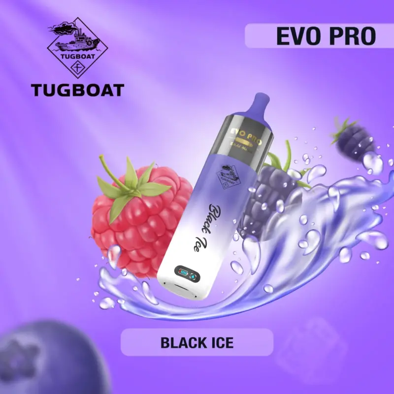 tugboat evo pro 15000 puffs vape black ice