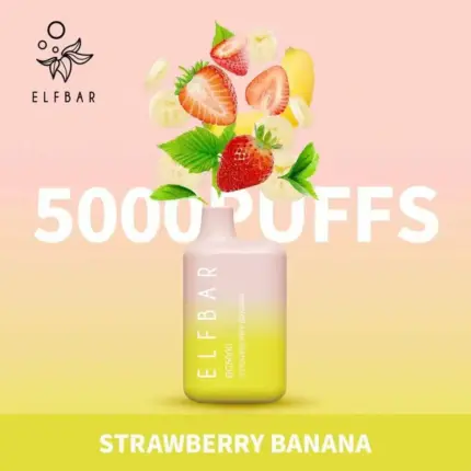 New Elf Bar Disposable Vape BC5000 Puffs Strawberry Banana