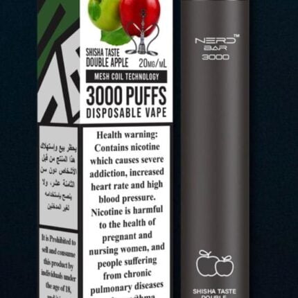 Nerd Bar 3000 Puffs Disposable Vape Shisha Taste Double Apple