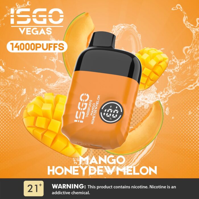 isgo vegas 14000 puffs vape mango honeydew melon