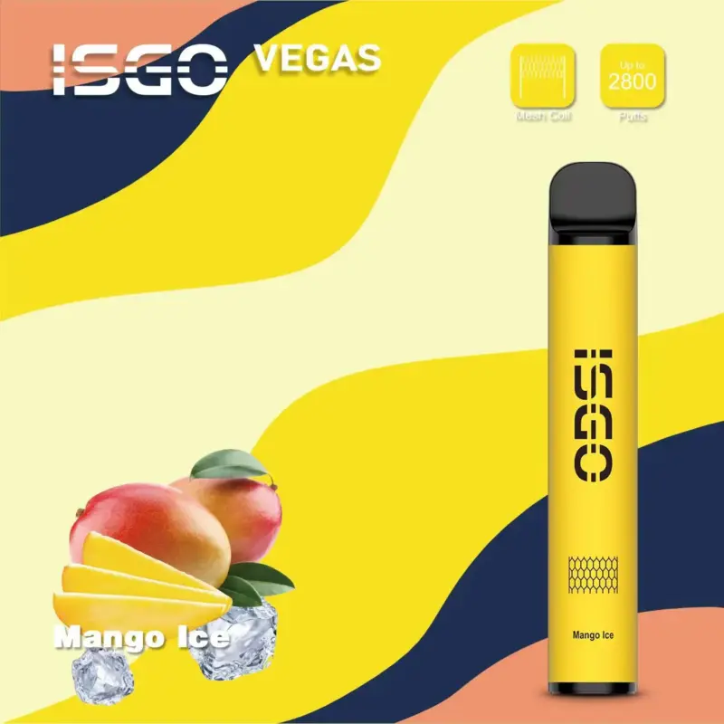 new isgo vegas disposable vape 2800 puffs mango ice