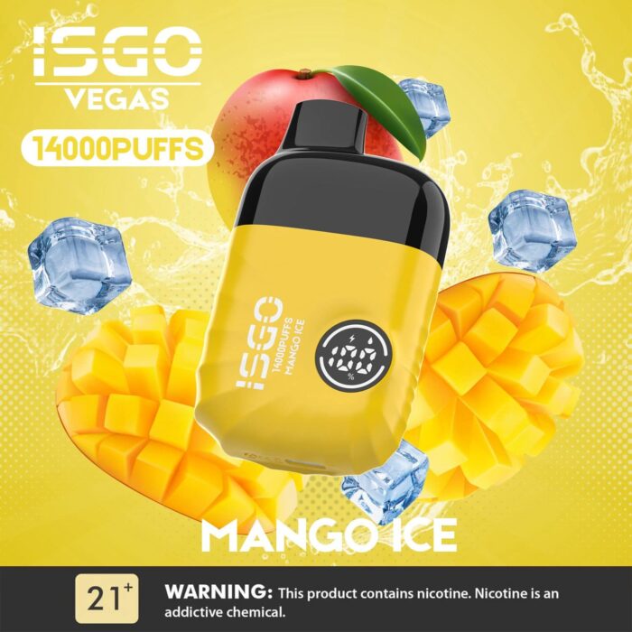 isgo vegas 14000 puffs disposable vape mango ice