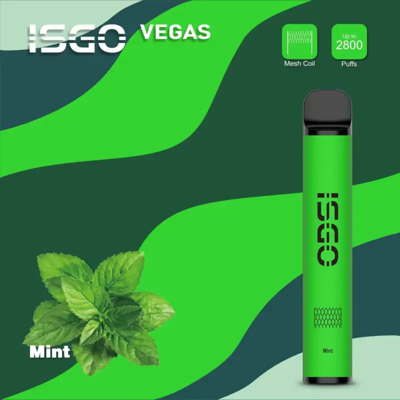new isgo vegas disposable vape 2800 puffs mint
