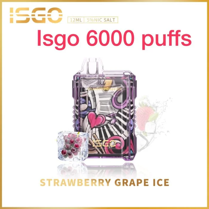 isgo vape 6000 puffs strawberry grape energy