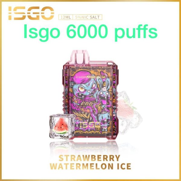 isgo vape 6000 puffs strawberry watermelon ice