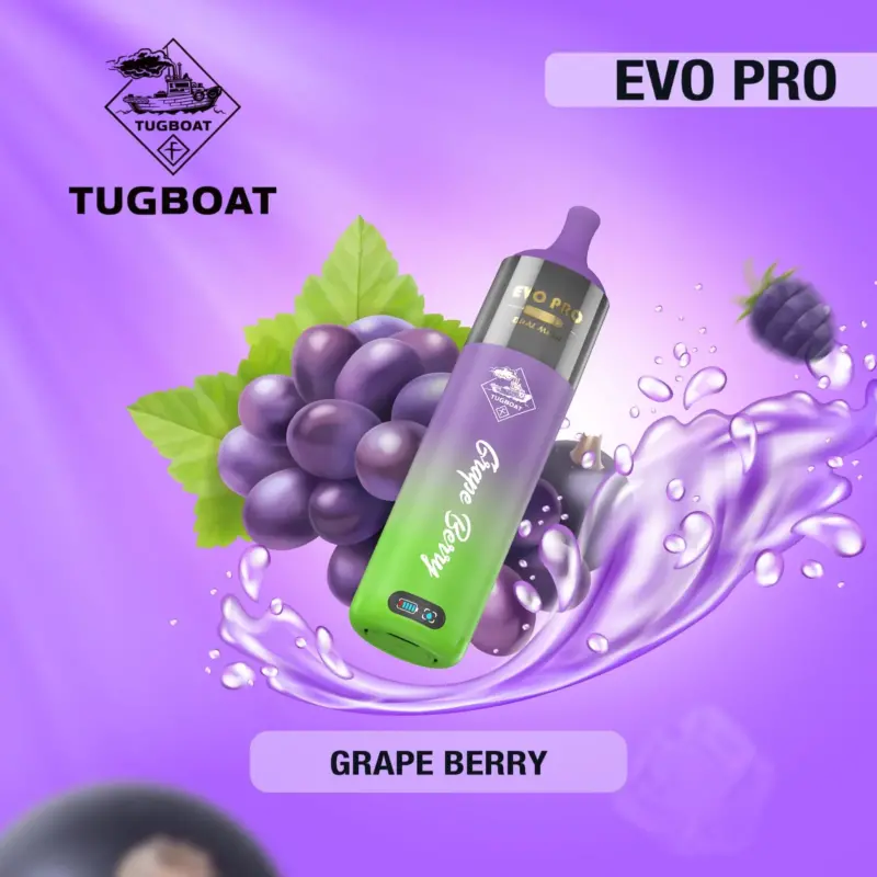 Tugboat EVO Pro 15000 Puffs Vape Grape Berry