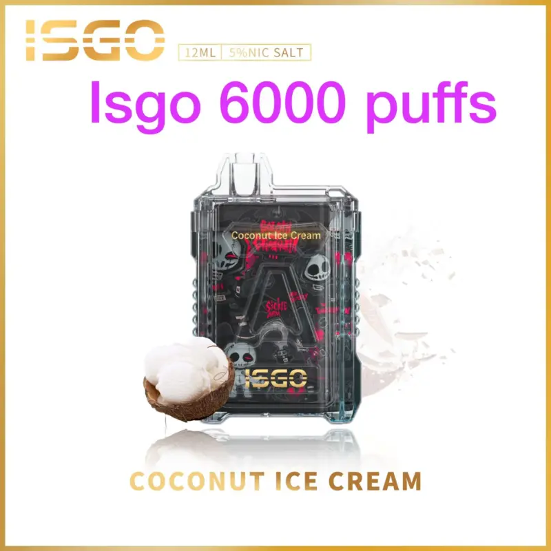 isgo vape 6000 puffs coconut ice cream