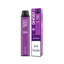 zero nicotine vape bar ghost pro 3500 puffs great grape