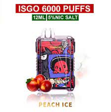 ISGO Disposable Vape 6000 Puffs Peach ice