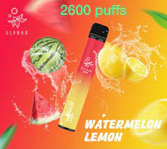 elf bar vape 2600 puffs watermelon lemon