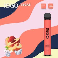 new isgo vegas disposable vape 2800 puffs peach ice