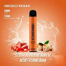 new isgo vegas vape 2800 puffs strawberry ice-cream