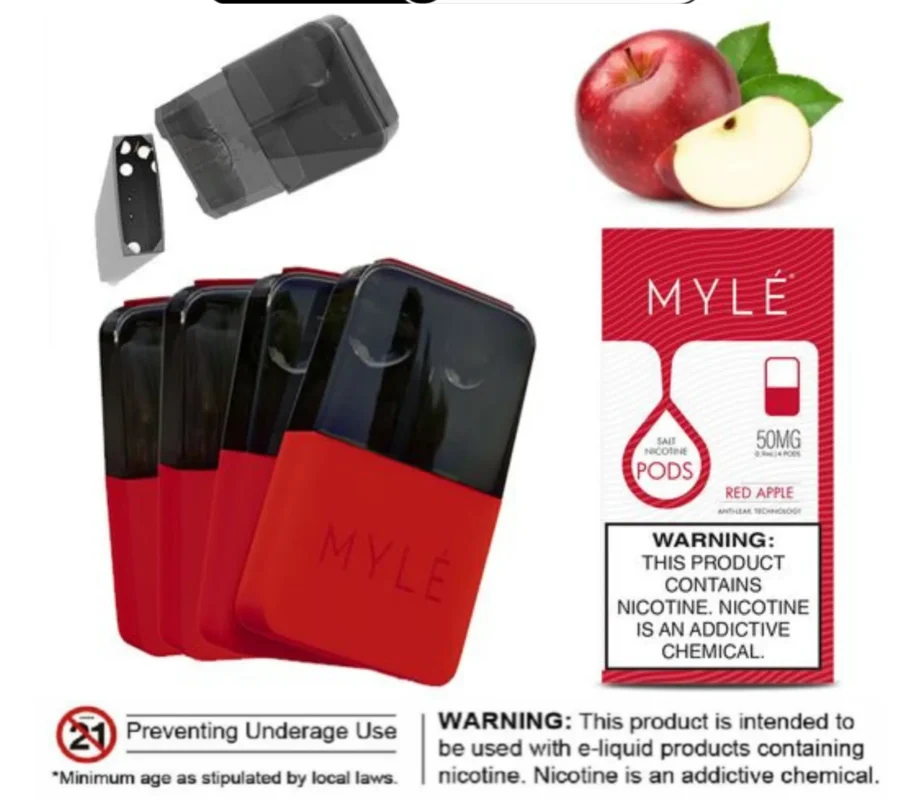 MYLÉ V4 Magnetic Pods 50mg Red Apple