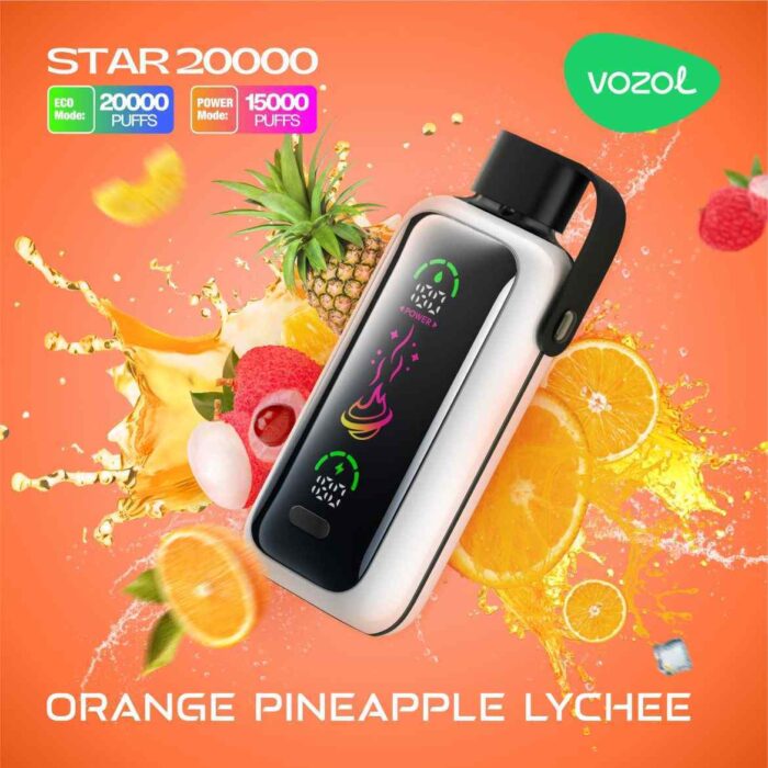 vozol star 20000 puffs orange pineapple lychee