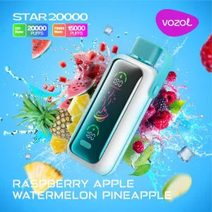 vozol star 20000 puffs raspberry apple watermelon pineapple