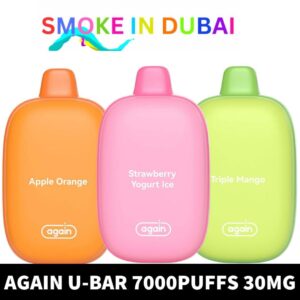 Again U Bar 30MG & 50MG 7000puffs Disposable Rechargeable Vape In Dubai