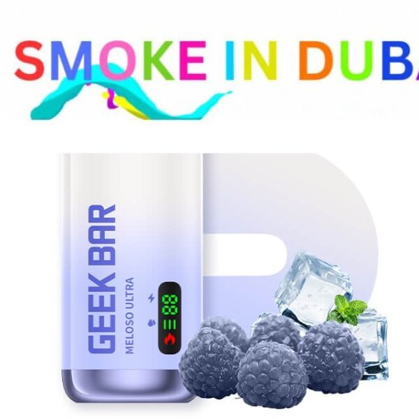 smokeindubai BLUE RAZZ ICE Geek bar meloso ultra