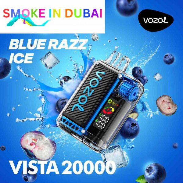 smokeindubai BLUE RAZZ ICE vozol vista 20000 price in dubai