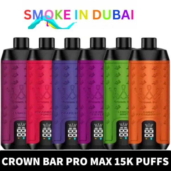 smokeindubai Buy AL FAKHER Crown Bar Pro Max Disposable 15000 Puffs Rechargeable Vape in Dubai Disposable Vape Shop UAE AL FAKHER 15000 Puffs