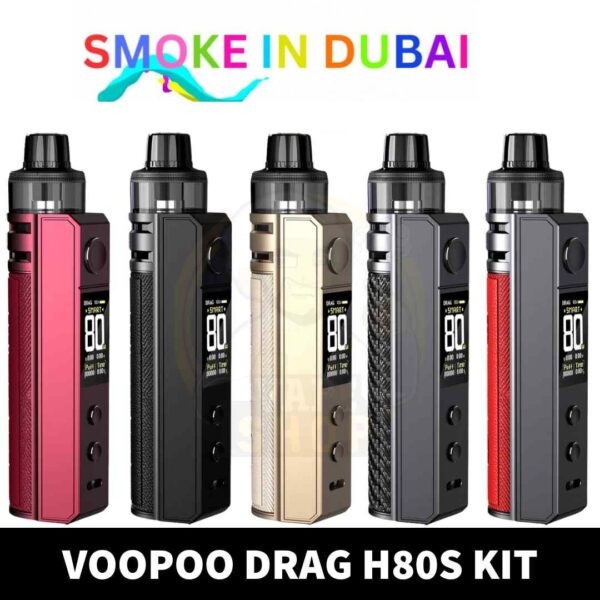 smokeindubai Buy DRAG H80S Vape Kit of 80W in UAE VOOPOO DRAG H80S Kit Available Colors Black Brown Golden Grey Plum Red Red Shop Near Me